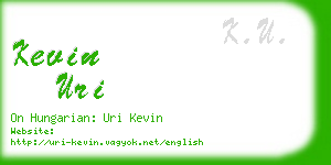 kevin uri business card